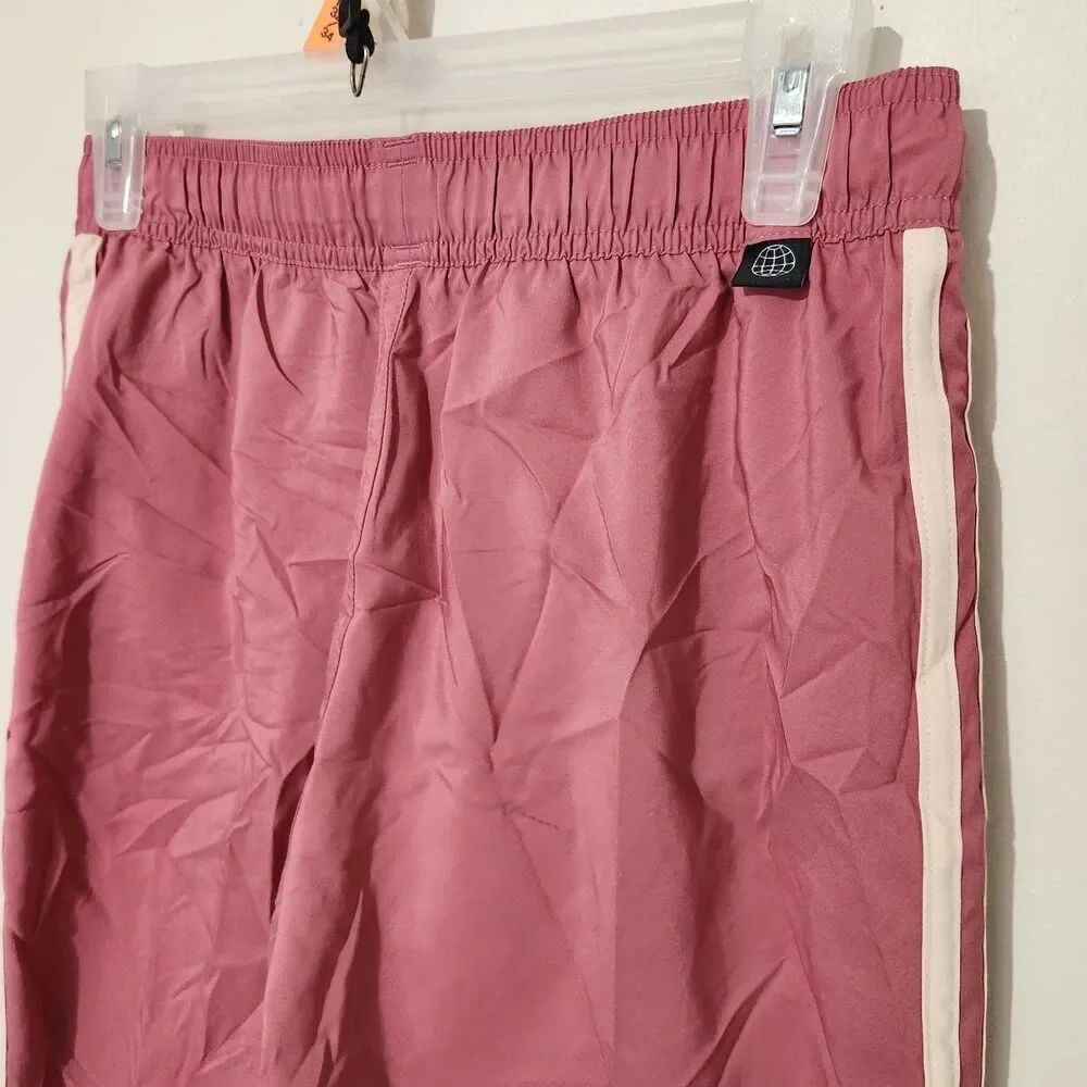 Adidas Swim Shorts Size Small Dust Pink Color Elastic Waist With Pockets